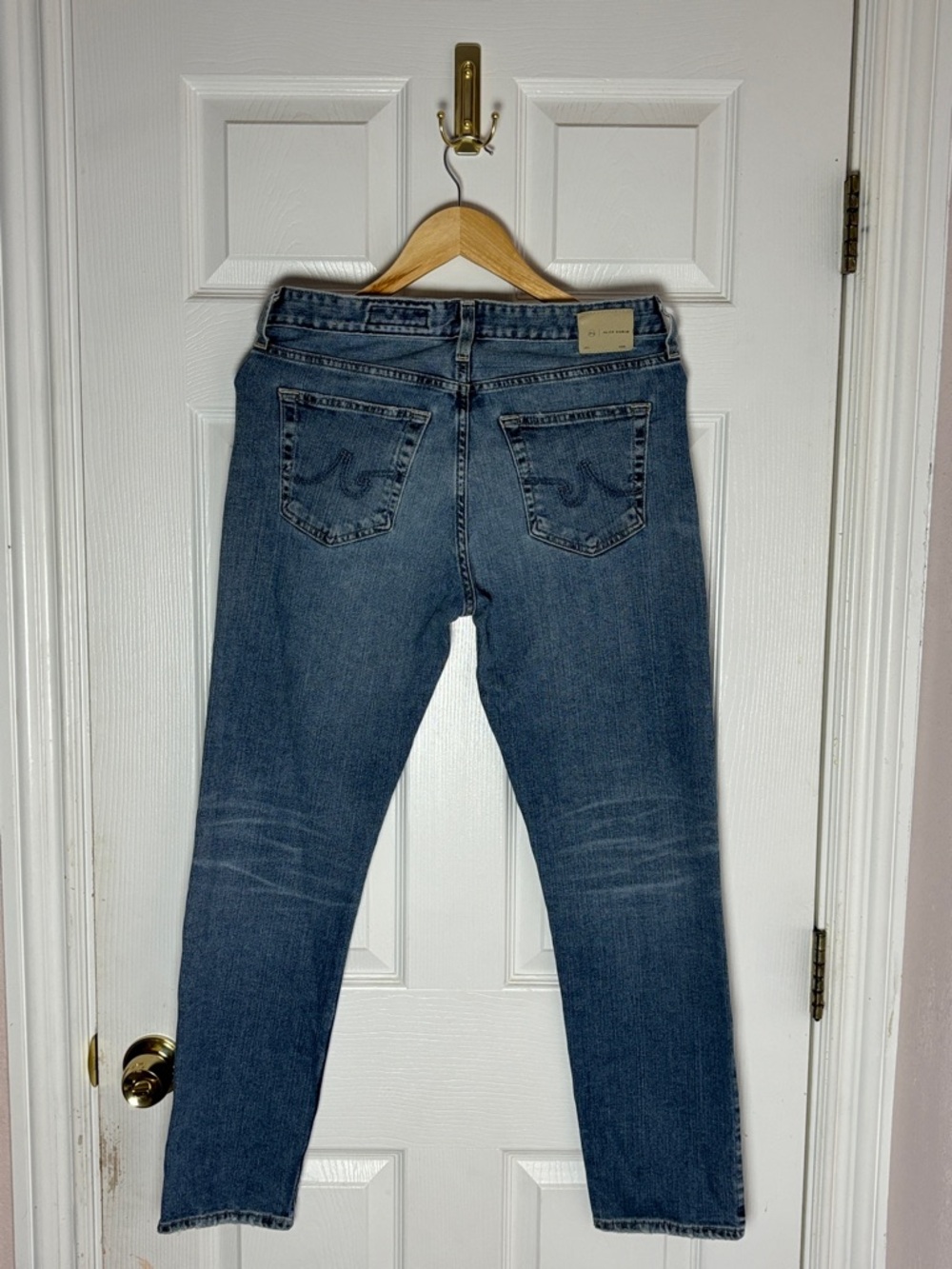 AG Adriano Goldschmied Ex-Boyfriend Slouchy Slim Jeans Women's Size 27 Medium Wa - Picture 5 of 9
